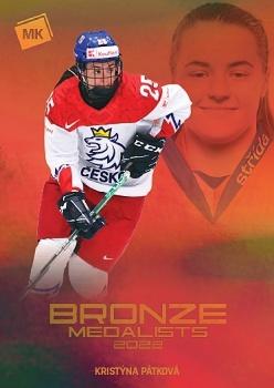 2022-23 Moje karticky Czech Ice Hockey Team - Bronze Medalists Women 2022 #BM-19 Kristyna Patkova Front