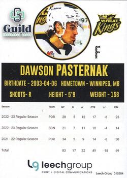 2022-23 Brandon Wheat Kings (WHL) #NNO Dawson Pasternak Back