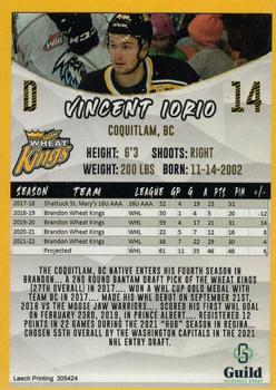 2021-22 Brandon Wheat Kings (WHL) #NNO Vincent Iorio Back