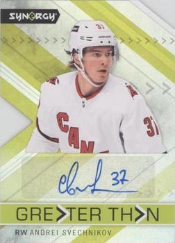 2022-23 Upper Deck Synergy - Greater Than Signatures #GT-AS Andrei Svechnikov Front