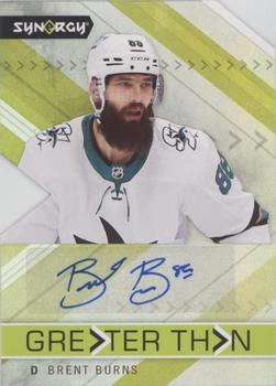 2022-23 Upper Deck Synergy - Greater Than Signatures #GT-BB Brent Burns Front