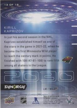 2022-23 Upper Deck Synergy - 2030 #13 OF 18 Kirill Kaprizov Back
