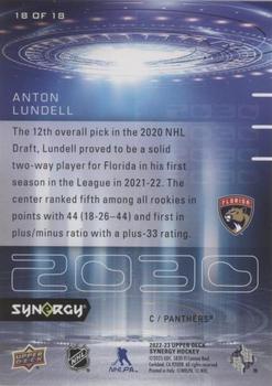 2022-23 Upper Deck Synergy - 2030 #18 OF 18 Anton Lundell Back