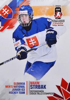 2023 BY Cards IIHF World Junior Championship #116 Maxim Strbak Front