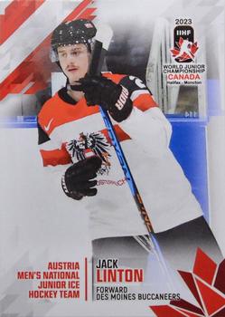 2023 BY Cards IIHF World Junior Championship #204 Jack Linton Front