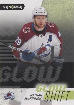 2022-23 Upper Deck Synergy - Glow Shift #G-8 Nathan MacKinnon Front
