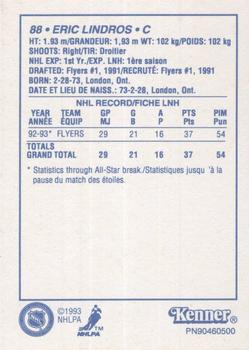 1993 Kenner Starting Lineup Cards Canadian (French/English) #PN90460500 Eric Lindros Back