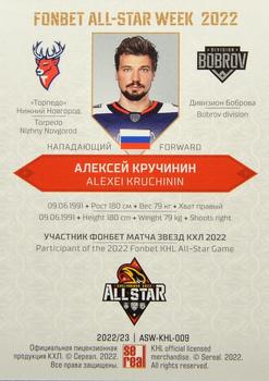 2022-23 Sereal KHL Premium Collection - All Star Week 2022 KHL #ASW-KHL-009 Alexei Kruchinin Back