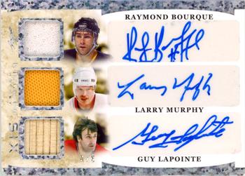 2022-23 Leaf In The Game Used - In The Game Used Six Auto Silver Sparkle #GUS-1 Raymond Bourque / Larry Murphy / Guy Lapointe / Borje Salming / Larry Robinson / Paul Coffey Front