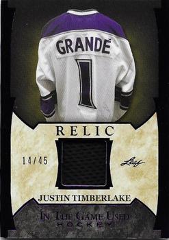 2022-23 Leaf In The Game Used - Game Used Relics Purple Foil #GUR-19 Justin Timberlake Front
