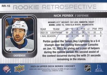 2023-24 Upper Deck - Rookie Retrospective #RR-15 Nick Perbix Back