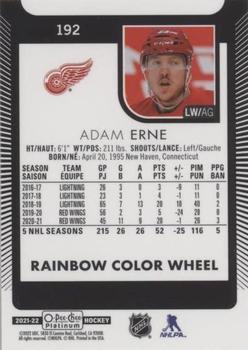 2021-22 O-Pee-Chee Platinum - Rainbow Color Wheel #192 Adam Erne Back