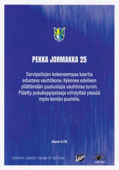 2023-24 Cardset Finland - Stars #Stars 4 Pekka Jormakka Back