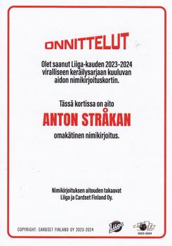 2023-24 Cardset Finland - Signature #NNO Anton Stråka Back