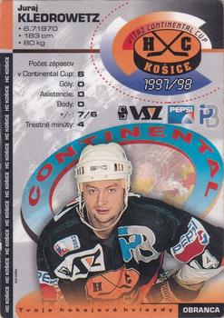 1997-98 HC Kosice IIHF Continental Cup Champions #NNO Juraj Kledrowetz Back