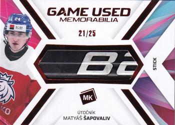 2022-23 Moje karticky Czech Ice Hockey Team - Game Used Memorabilia Red #GUM-11 Matyas Sapovaliv Front