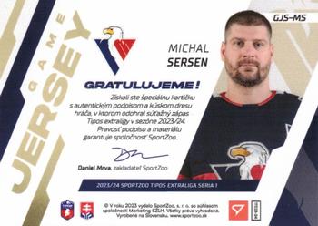 2023-24 SportZoo Tipos Extraliga - Game Jersey Autograph #GJS-MS Michal Sersen Back
