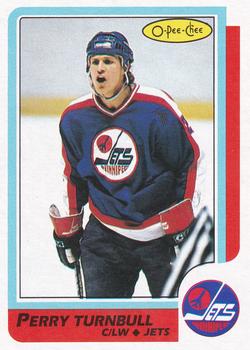 1986-87 O-Pee-Chee - Blank Back #170 Perry Turnbull Front