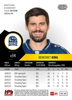 2023-24 Playercards (DEL) #306 Benedikt Kohl Back