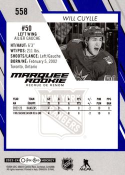 2023-24 O-Pee-Chee - Blue Border #558 Will Cuylle Back