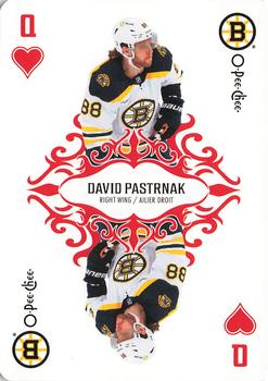 2023-24 O-Pee-Chee - Playing Cards #Q♥ David Pastrnak Front