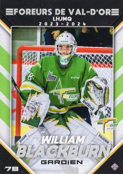 2023-24 Extreme Val-d'Or Foreurs (QJMHL) #NNO William Blackburn Front