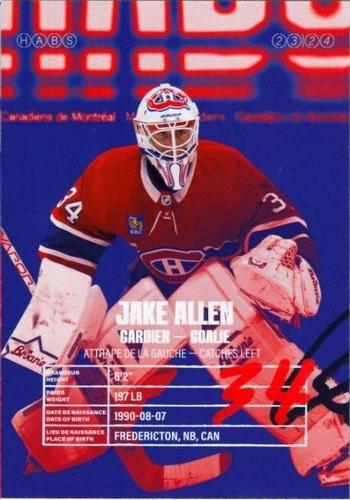 2023-24 Montreal Canadiens #NNO Jake Allen Back