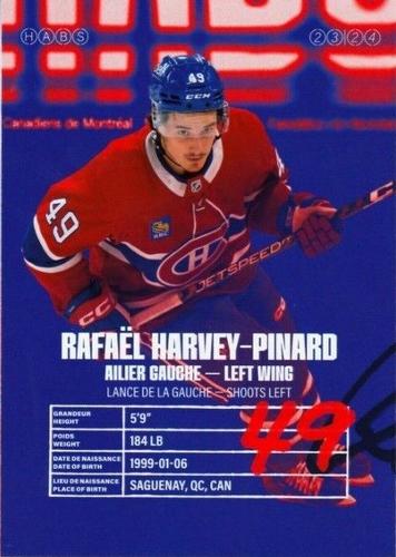 2023-24 Montreal Canadiens #NNO Rafael Harvey-Pinard Back