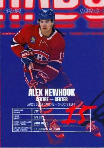 2023-24 Montreal Canadiens #NNO Alex Newhook Back