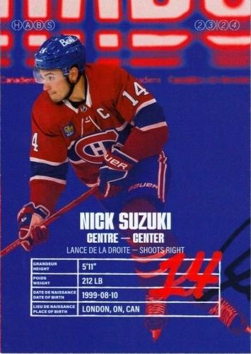 2023-24 Montreal Canadiens #NNO Nick Suzuki Back