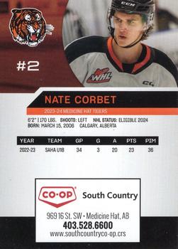 2023-24 Medicine Hat Tigers (WHL) #NNO Nate Corbet Back