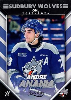 2023-24 Extreme Sudbury Wolves (OHL) #NNO Andre Anania Front
