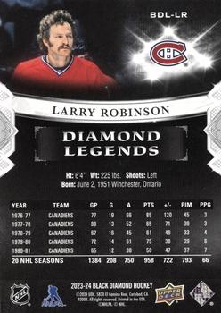 2023-24 Upper Deck Black Diamond - Diamond Legends #BDL-LR Larry Robinson Back