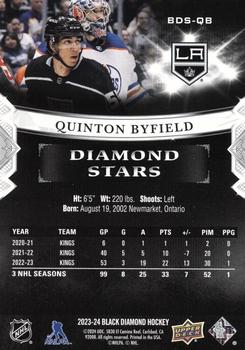 2023-24 Upper Deck Black Diamond - Diamond Stars #BDS-QB Quinton Byfield Back