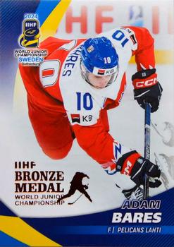 2024 BY Cards IIHF World Junior Championship #60 Adam Bares Front