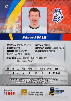 2024 BY Cards IIHF World Junior Championship #72 Eduard Sale Back