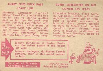 1955-56 Parkhurst #76 Curry Scores Again Back