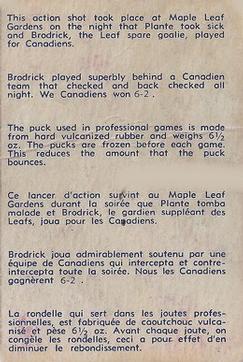 1957-58 Parkhurst #21 Canadiens on guard Back