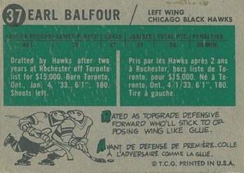 1958-59 Topps #37 Earl Balfour Back