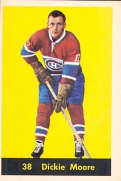 1960-61 Parkhurst #38 Dickie Moore Front