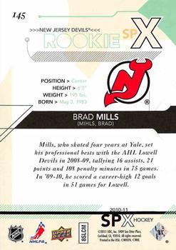 2010-11 SPx #145 Brad Mills Back