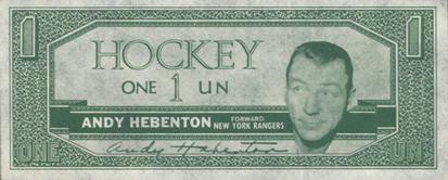 1962-63 Topps - Hockey Bucks #NNO Andy Hebenton  Front