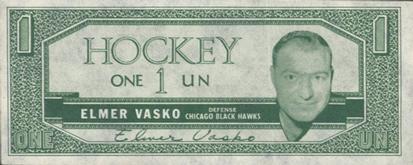 1962-63 Topps - Hockey Bucks #NNO Elmer Vasko  Front