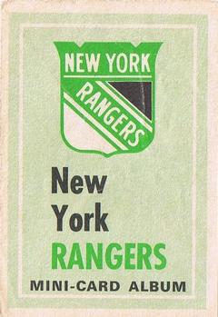 1969-70 O-Pee-Chee - Mini-Card Albums #NNO New York Rangers Front