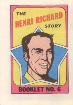 1971-72 Topps - Booklets #6 Henri Richard Front