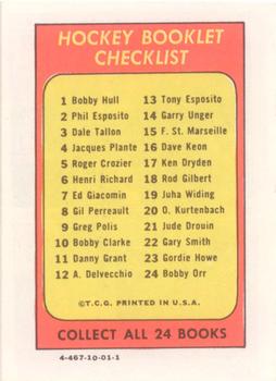 1971-72 Topps - Booklets #14 Garry Unger Back