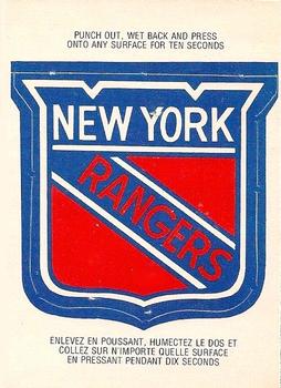 1973-74 O-Pee-Chee - Team Crests #NNO New York Rangers  Front