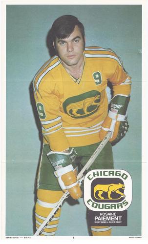 1973-74 O-Pee-Chee WHA Posters #5 Rosaire Paiement  Front