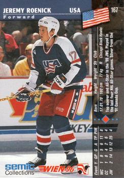 1996 Semic Collections Wien-96 #167 Jeremy Roenick Back