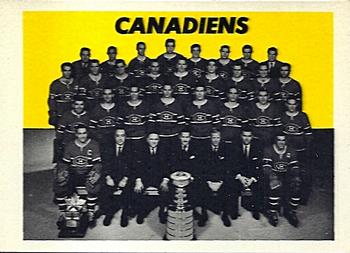 1965-66 Topps #126 Montreal Canadiens Team Front